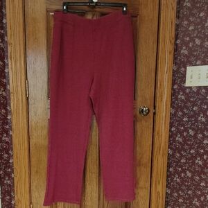 Women's "Sparkling Merlot" Straight Leg Waffle Knit Pants NWT 16W-18W